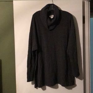 2x charcoal grey cowl neck heavy shirt